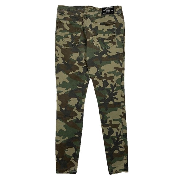 True Religion Women 30 Jeans Jennie Curvy Skinny Stretch Camo Military Urban Y2K - Picture 11 of 16